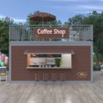 Conteneur Bar Mobile pour restaurant - Préfabriqué de 40 pieds modulaire