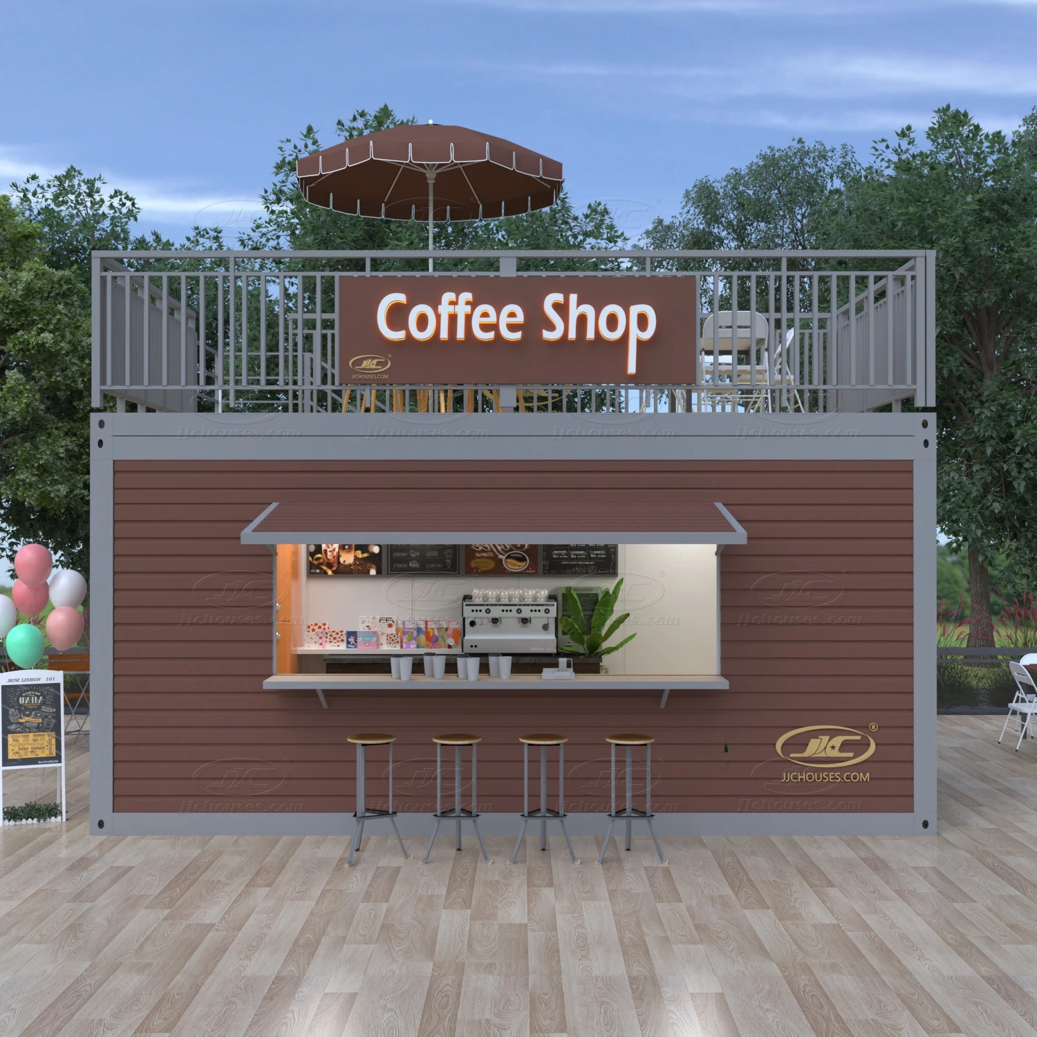 main-image-4 Conteneur Bar Mobile pour restaurant - Préfabriqué de 40 pieds modulaire – Image 1